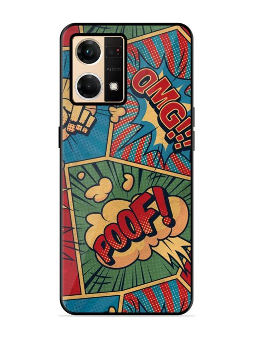 Comic Book Chaos Glossy Soft Edge Case for Oppo Reno 7 (4G) Chachhi