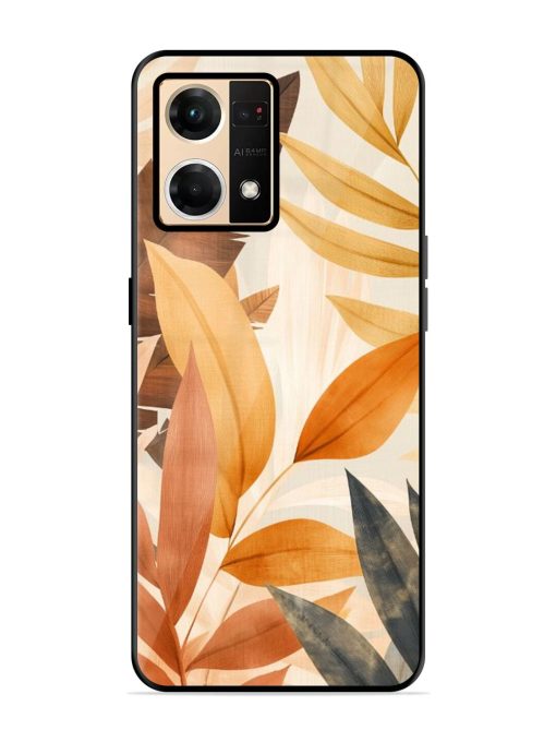 Earthy Elegance Glossy Soft Edge Case for Oppo Reno 7 (4G) Chachhi