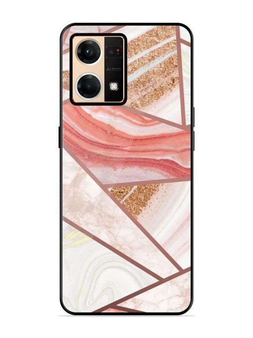 Rosy Mosaic Glossy Soft Edge Case for Oppo Reno 7 (4G) Chachhi