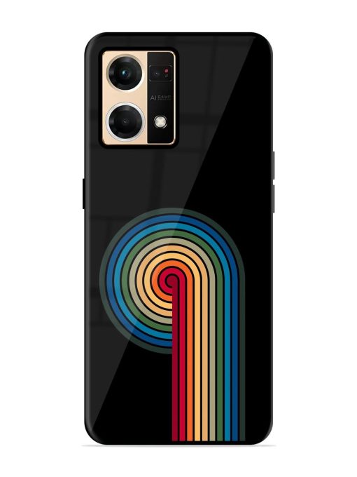 Rainbow Ripple Glossy Soft Edge Case for Oppo Reno 7 (4G) Chachhi