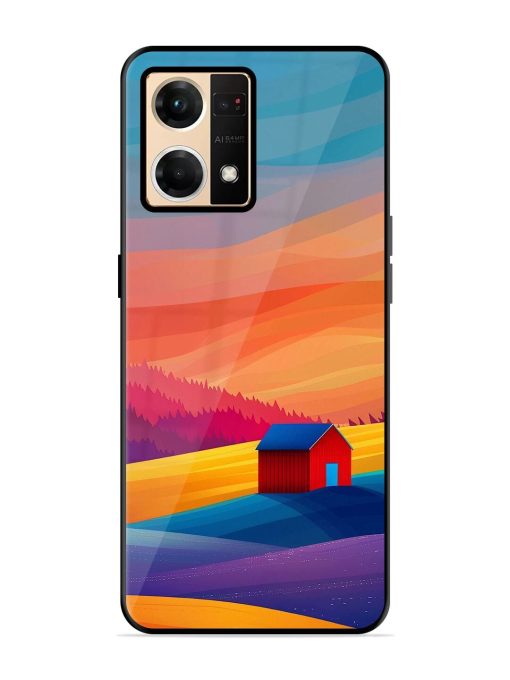 Sunset Solitude Glossy Soft Edge Case for Oppo Reno 7 (4G) Chachhi