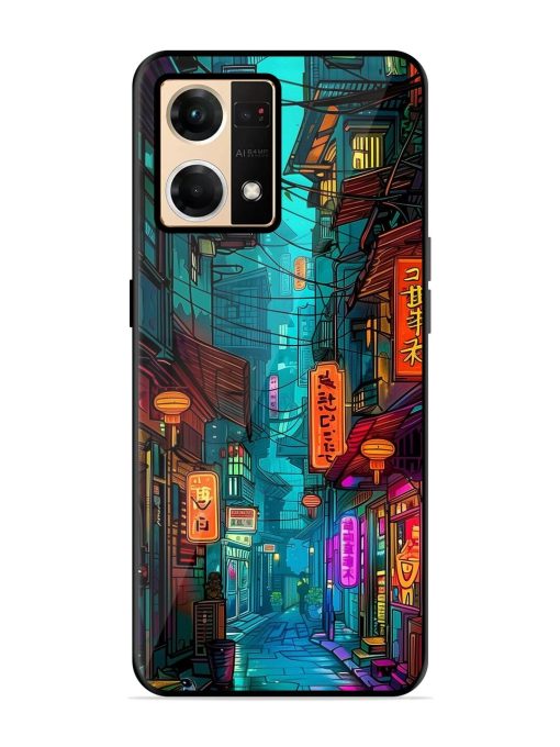 Neon Nightscape Glossy Soft Edge Case for Oppo Reno 7 (4G) Chachhi