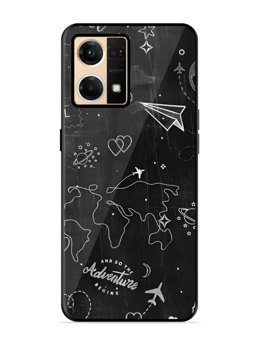 Wanderlust Sketchbook Glossy Soft Edge Case for Oppo Reno 7 (4G) Chachhi