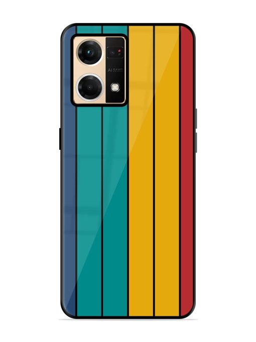 Retro Stripes Glossy Soft Edge Case for Oppo Reno 7 (4G)