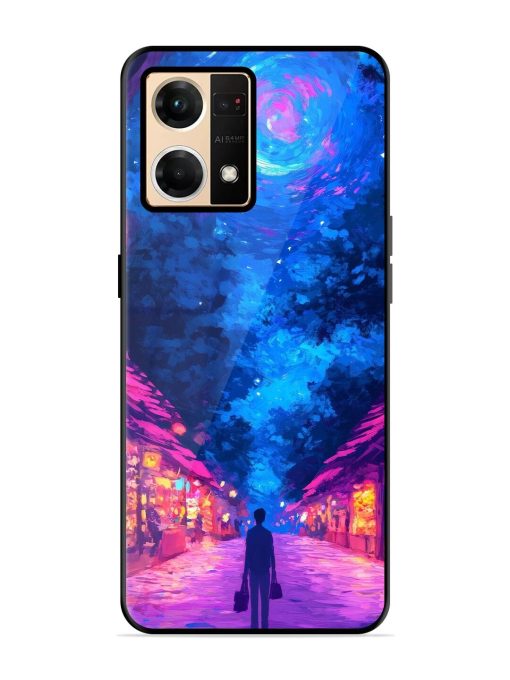 Neon Nightscape Glossy Soft Edge Case for Oppo Reno 7 (4G) Chachhi