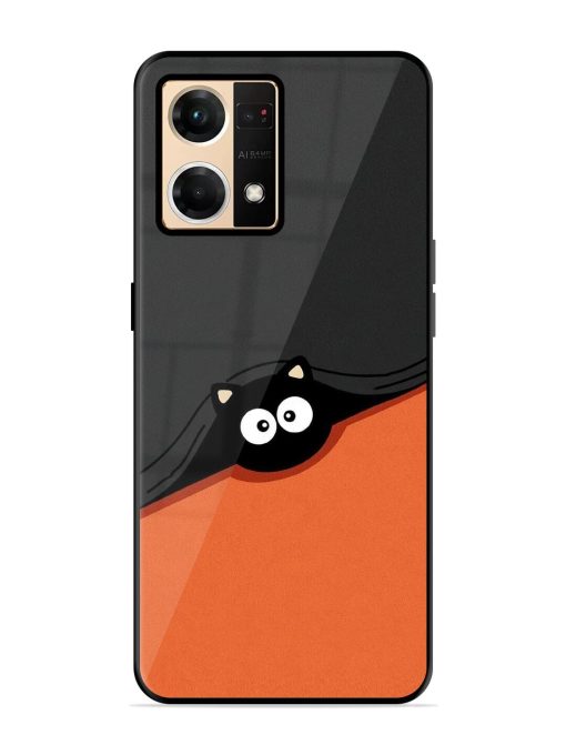 Peek-A-Boo Kitty Glossy Soft Edge Case for Oppo Reno 7 (4G) Chachhi