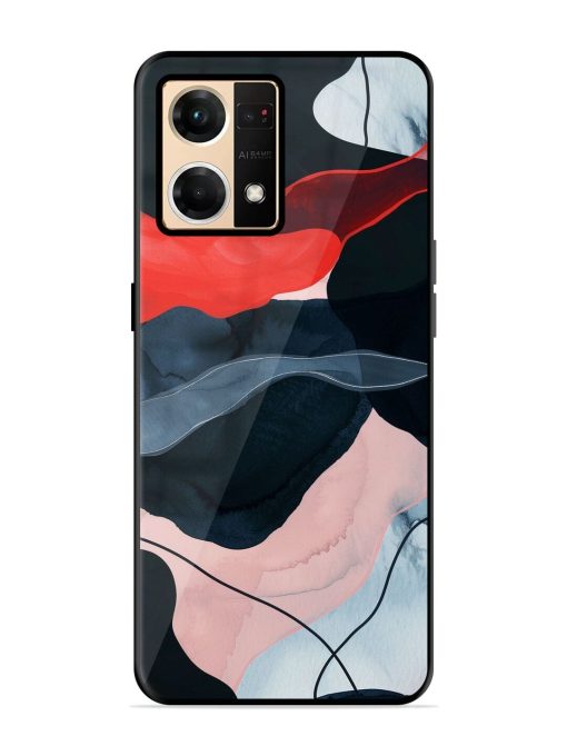 Dark Currents Glossy Soft Edge Case for Oppo Reno 7 (4G) Chachhi