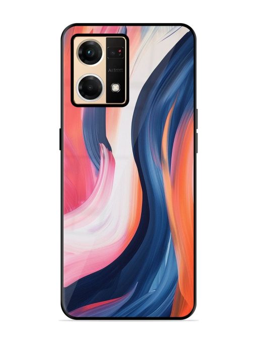 Whirling Hues Glossy Soft Edge Case for Oppo Reno 7 (4G) Chachhi