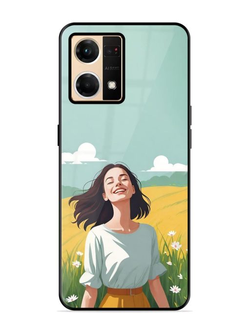 Girl Graffiti Glossy Soft Edge Case for Oppo Reno 7 (4G) Chachhi