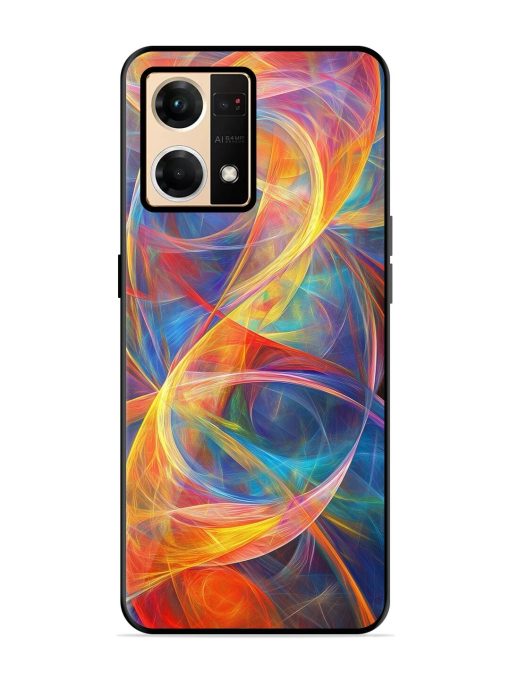 Cosmic Currents Glossy Soft Edge Case for Oppo Reno 7 (4G) Chachhi