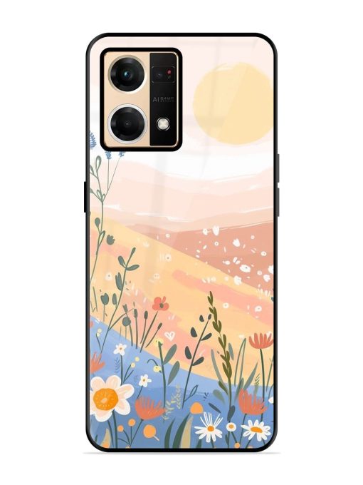 Golden Hour Blooms Glossy Soft Edge Case for Oppo Reno 7 (4G) Chachhi