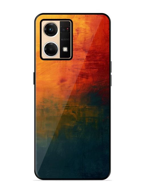 Golden Hour Canvas Glossy Soft Edge Case for Oppo Reno 7 (4G) Chachhi