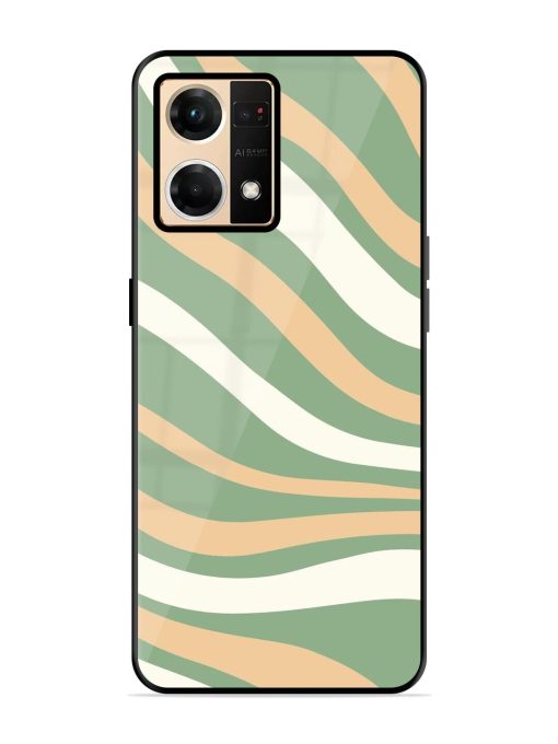 Wavy Pastel Paradise Glossy Soft Edge Case for Oppo Reno 7 (4G) Chachhi