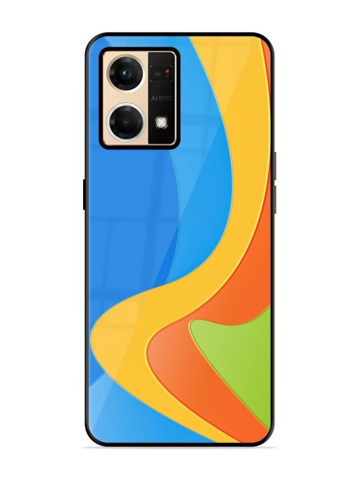 Curvy Color Cascade Glossy Soft Edge Case for Oppo Reno 7 (4G)