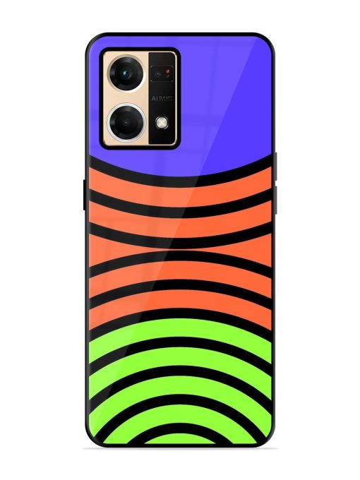 Psychedelic Stripe Symphony Glossy Soft Edge Case for Oppo Reno 7 (4G) Chachhi