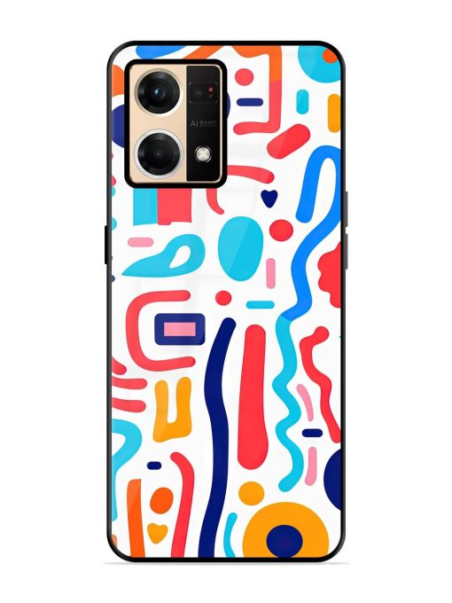 Whimsical Doodle Chaos Glossy Soft Edge Case for Oppo Reno 7 (4G) Chachhi