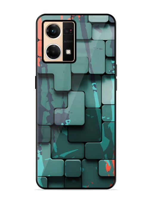 Abstract Geometric Mosaic Glossy Soft Edge Case for Oppo Reno 7 (4G) Chachhi