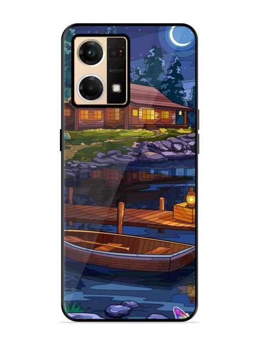 Moonlit Serenity Glossy Soft Edge Case for Oppo Reno 7 (4G) Chachhi