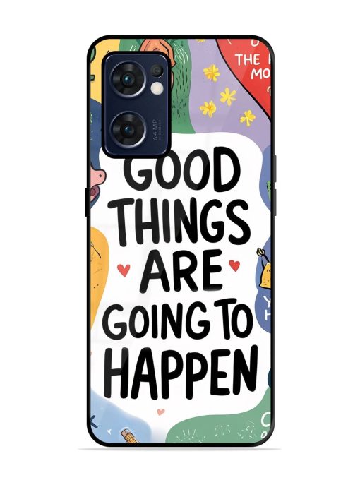 Uplifting Scribbles Glossy Soft Edge Case for Oppo Reno 7 (5G) Chachhi