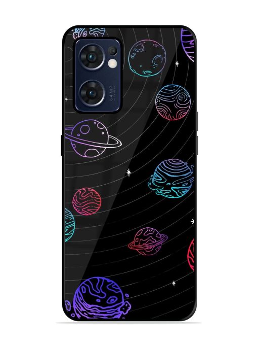 Cosmic Ballet Glossy Soft Edge Case for Oppo Reno 7 (5G) Chachhi