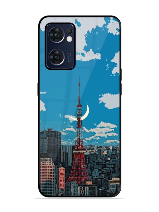 Tokyo Twilight Glossy Soft Edge Case for Oppo Reno 7 (5G) Chachhi