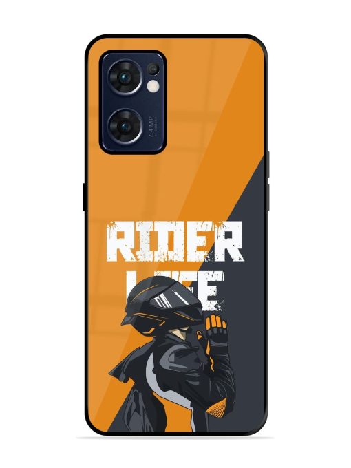 Ride Never Ends Glossy Soft Edge Case for Oppo Reno 7 (5G) Chachhi