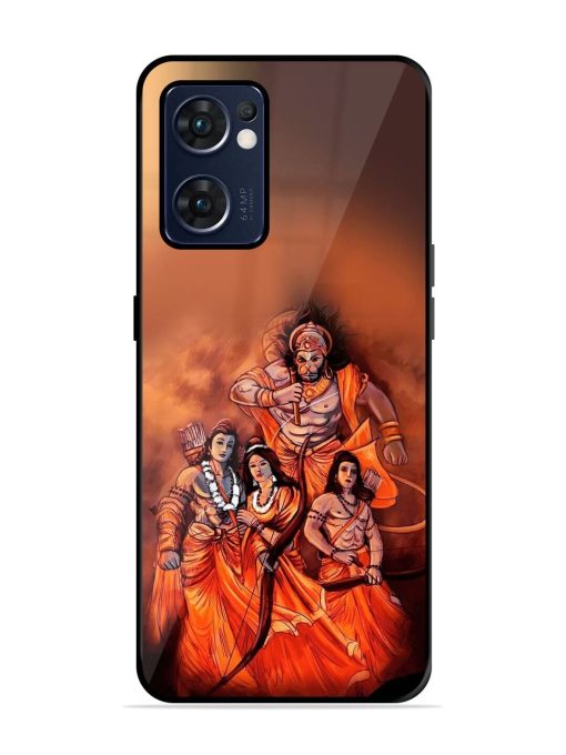 Sita Ram Glossy Soft Edge Case for Oppo Reno 7 (5G) Chachhi