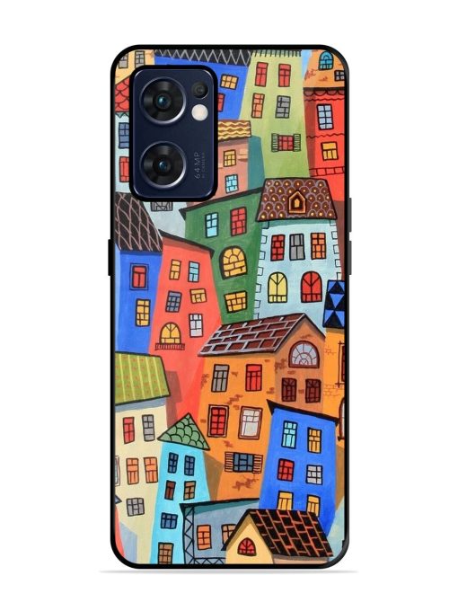 Rainbow House Glossy Soft Edge Case for Oppo Reno 7 (5G) Chachhi