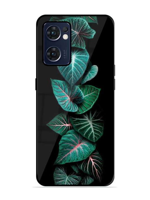 Emerald Elegance Glossy Soft Edge Case for Oppo Reno 7 (5G) Chachhi