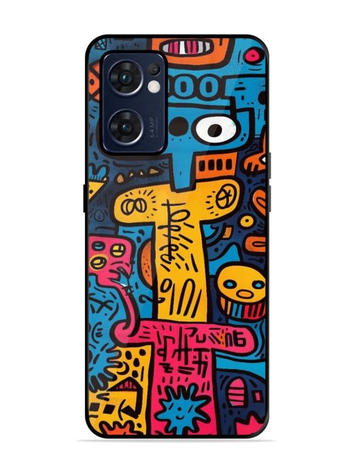 Doodletopia Glossy Soft Edge Case for Oppo Reno 7 (5G) Chachhi