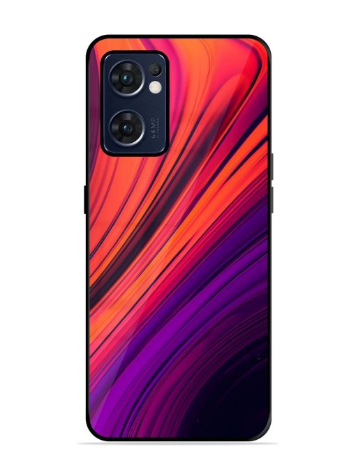 Crimson Curls Glossy Soft Edge Case for Oppo Reno 7 (5G) Chachhi