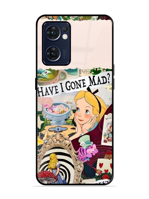 Mad Hatter'S Collage Glossy Soft Edge Case for Oppo Reno 7 (5G) Chachhi