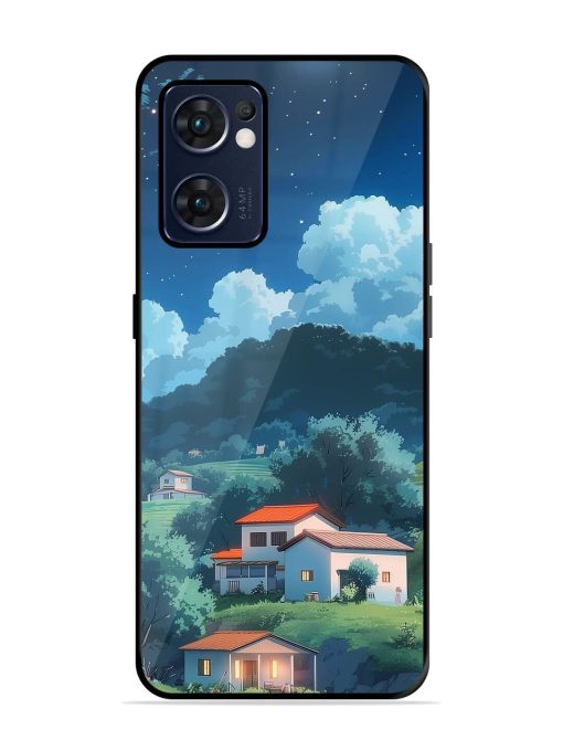 Peaceful Nightscape Glossy Soft Edge Case for Oppo Reno 7 (5G) Chachhi