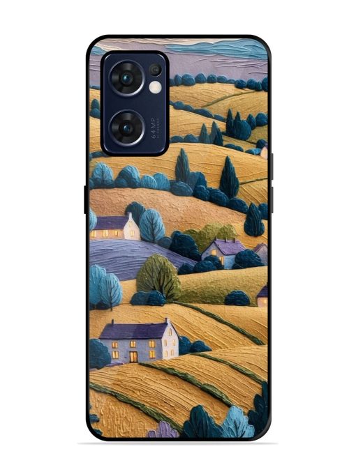 Rolling Hilltop Haven Glossy Soft Edge Case for Oppo Reno 7 (5G) Chachhi