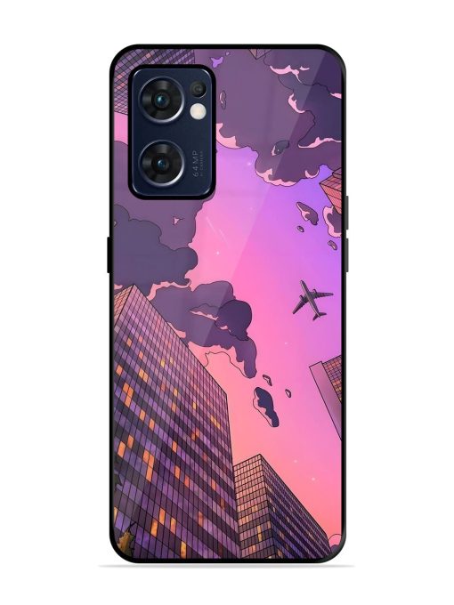 Urban Twilight Glossy Soft Edge Case for Oppo Reno 7 (5G) Chachhi