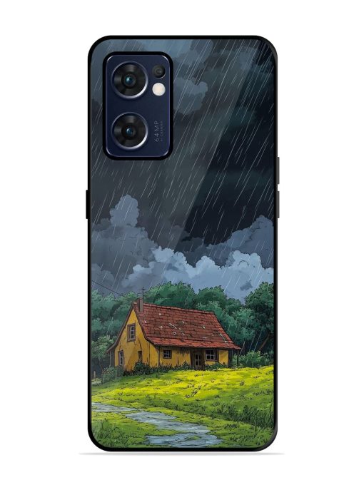 Rainy Day Retreat Glossy Soft Edge Case for Oppo Reno 7 (5G) Chachhi