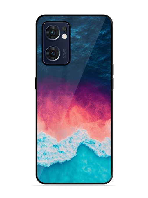 Where The Ocean Meets The Sky Glossy Soft Edge Case for Oppo Reno 7 (5G) Chachhi