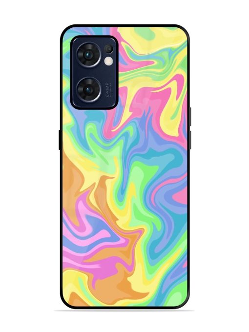 Whimsical Swirl Glossy Soft Edge Case for Oppo Reno 7 (5G) Chachhi