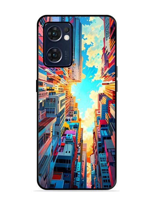 Skyward City Glossy Soft Edge Case for Oppo Reno 7 (5G) Chachhi