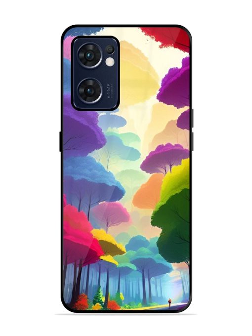 Rainbow Road Glossy Soft Edge Case for Oppo Reno 7 (5G) Chachhi