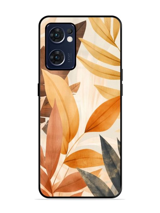 Earthy Elegance Glossy Soft Edge Case for Oppo Reno 7 (5G) Chachhi