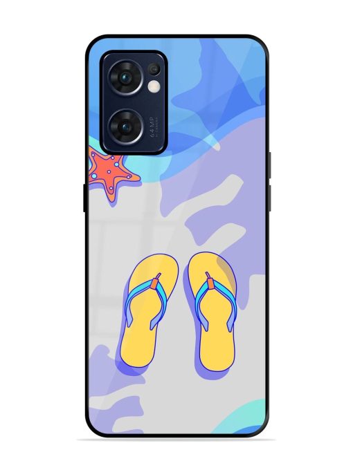 Sandy Toes And Salty Seas Glossy Soft Edge Case for Oppo Reno 7 (5G) Chachhi