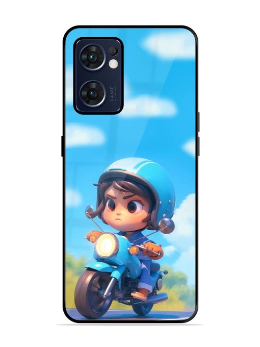 Little Rider Glossy Soft Edge Case for Oppo Reno 7 (5G) Chachhi