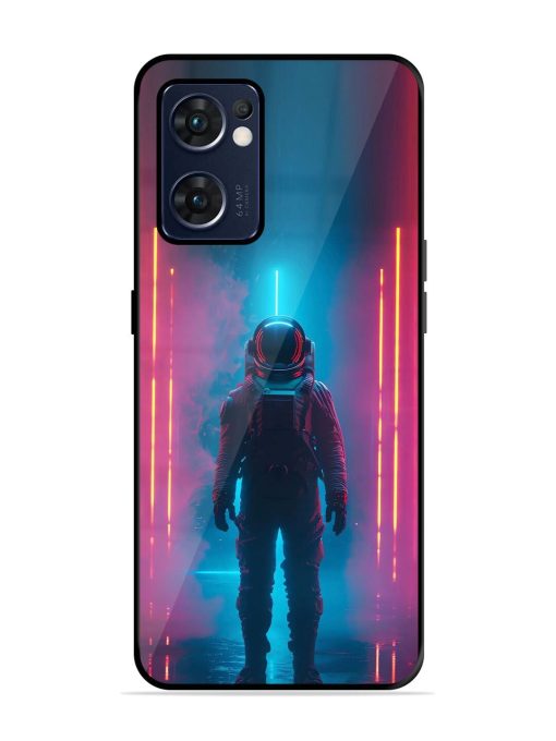 Neon Astronaut Glossy Soft Edge Case for Oppo Reno 7 (5G) Chachhi