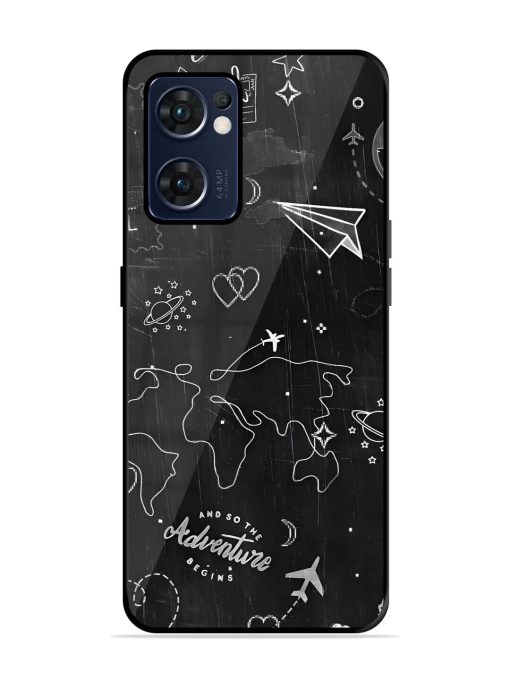 Wanderlust Sketchbook Glossy Soft Edge Case for Oppo Reno 7 (5G) Chachhi