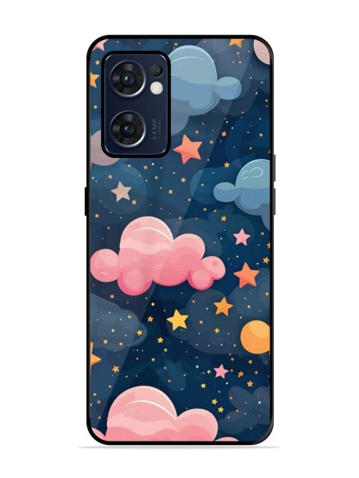 Twinkling Dreams Glossy Soft Edge Case for Oppo Reno 7 (5G) Chachhi