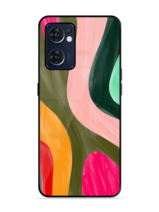 Wavy Wonderland Glossy Soft Edge Case for Oppo Reno 7 (5G) Chachhi