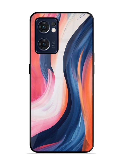 Whirling Hues Glossy Soft Edge Case for Oppo Reno 7 (5G) Chachhi