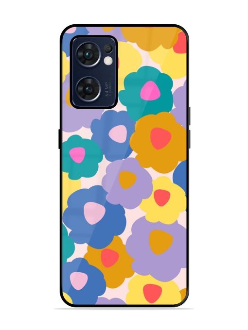 Flower Power Glossy Soft Edge Case for Oppo Reno 7 (5G) Chachhi