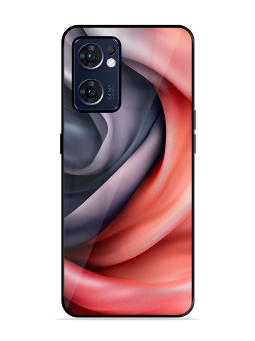 Swirling Silk Glossy Soft Edge Case for Oppo Reno 7 (5G) Chachhi